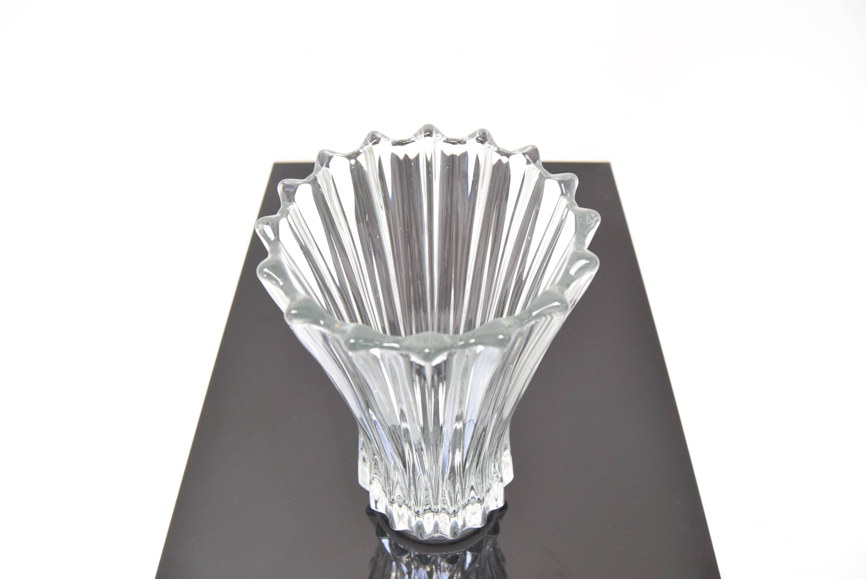 Art Crystal Glass Vase,Crystalex Novy Bor,1970's.