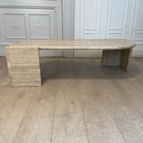 Drop of water coffee table in travertine, 1970