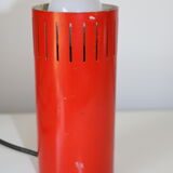 Openwork red cylindrical lamp