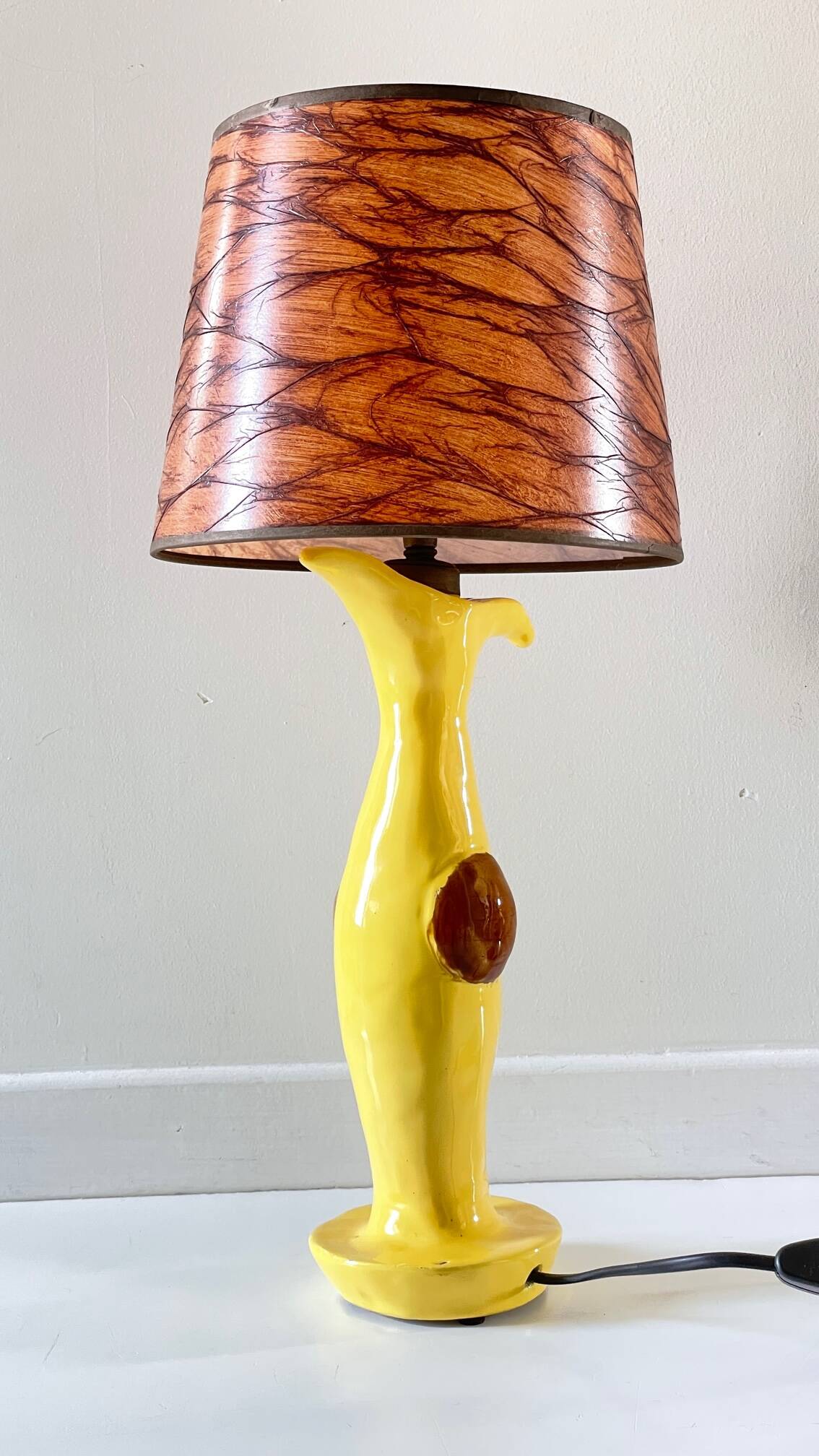 Vintage signed art ceramic lamp