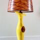 Vintage signed art ceramic lamp