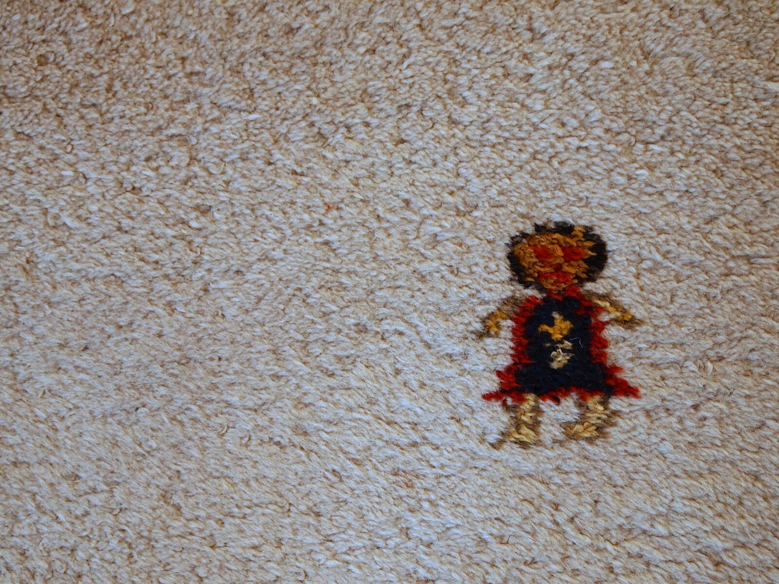 Tapis vintage fait main Gabbeh du Moyen-Orient 140cm x 215cm (1960s)