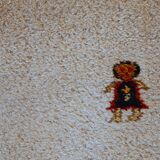 Tapis vintage fait main Gabbeh du Moyen-Orient 140cm x 215cm (1960s)