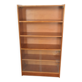 Vintage display cabinet in wood veneer, 1950s-1960s.