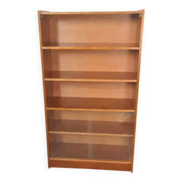 Vintage display cabinet in wood veneer, 1950s-1960s.