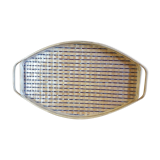 Vintage tray in split bamboo strips
