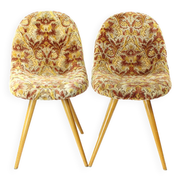 Paire de chaises en coquille du milieu du siècle par Miroslav Navratil, Tchécoslovaquie Années 1960