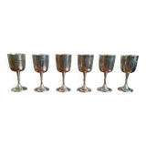 Set of 6 metal glasses