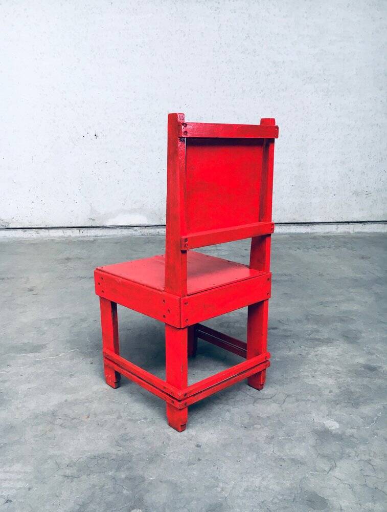 De Stijl Movement Design Red Chair attributed to Jan Wils, Netherlands, 1920s