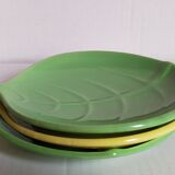 Three ceramic leaf cups 50s