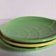 Three ceramic leaf cups 50s