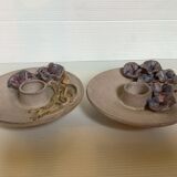 Pair of slip candle holders