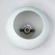 Wooden lamp in wabi-sabi brutalist style by Charles Dudouyt with white opaline.