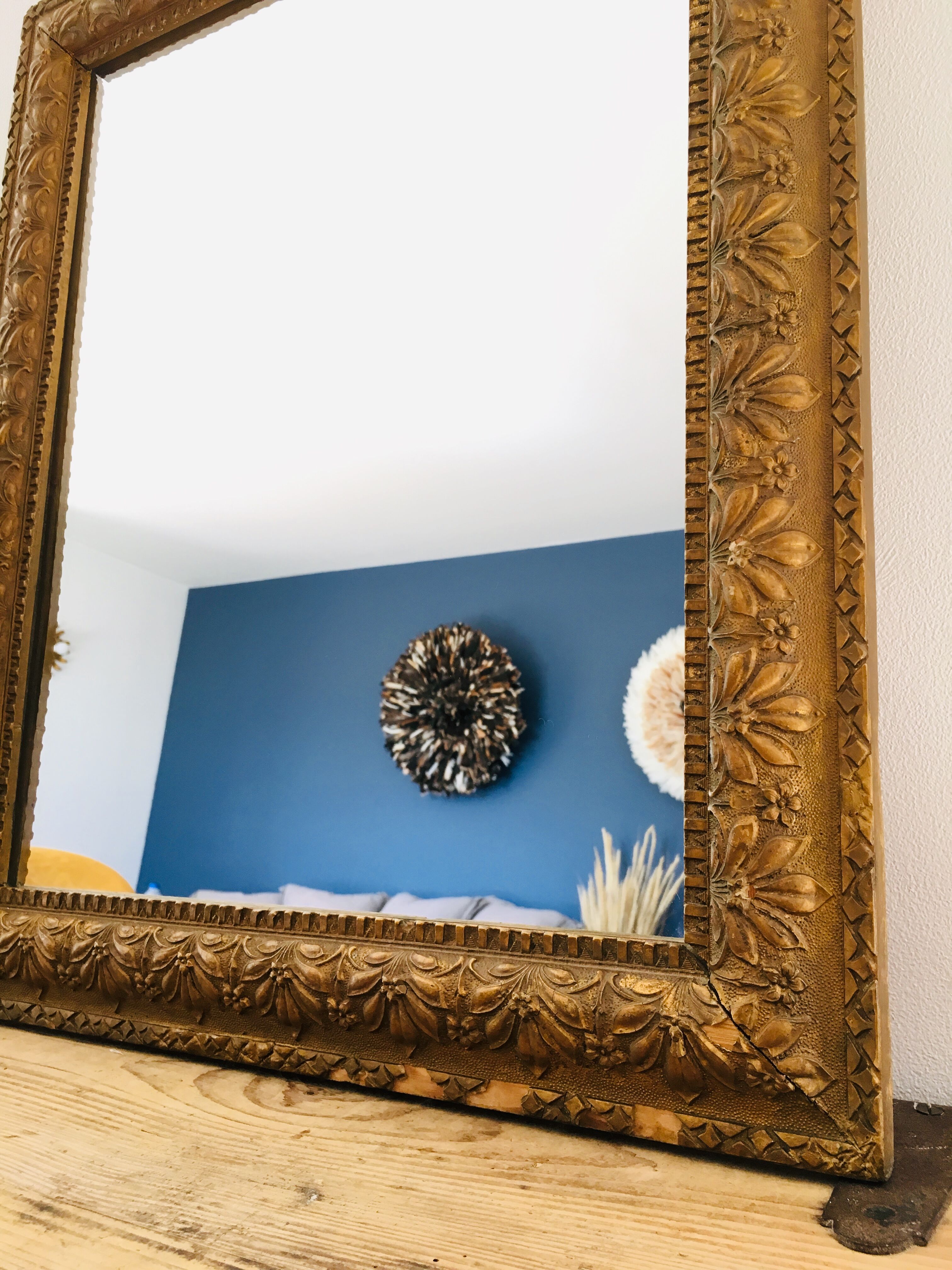 Ancient golden mirror - 48 x 38 cm