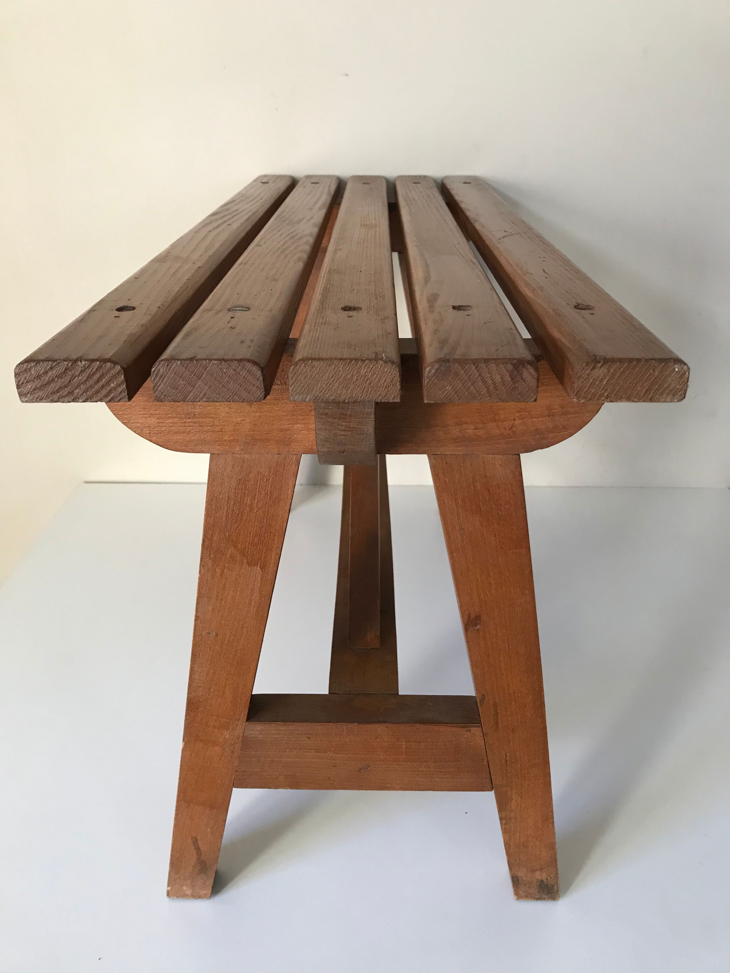 Bench vintage oak Annees 60