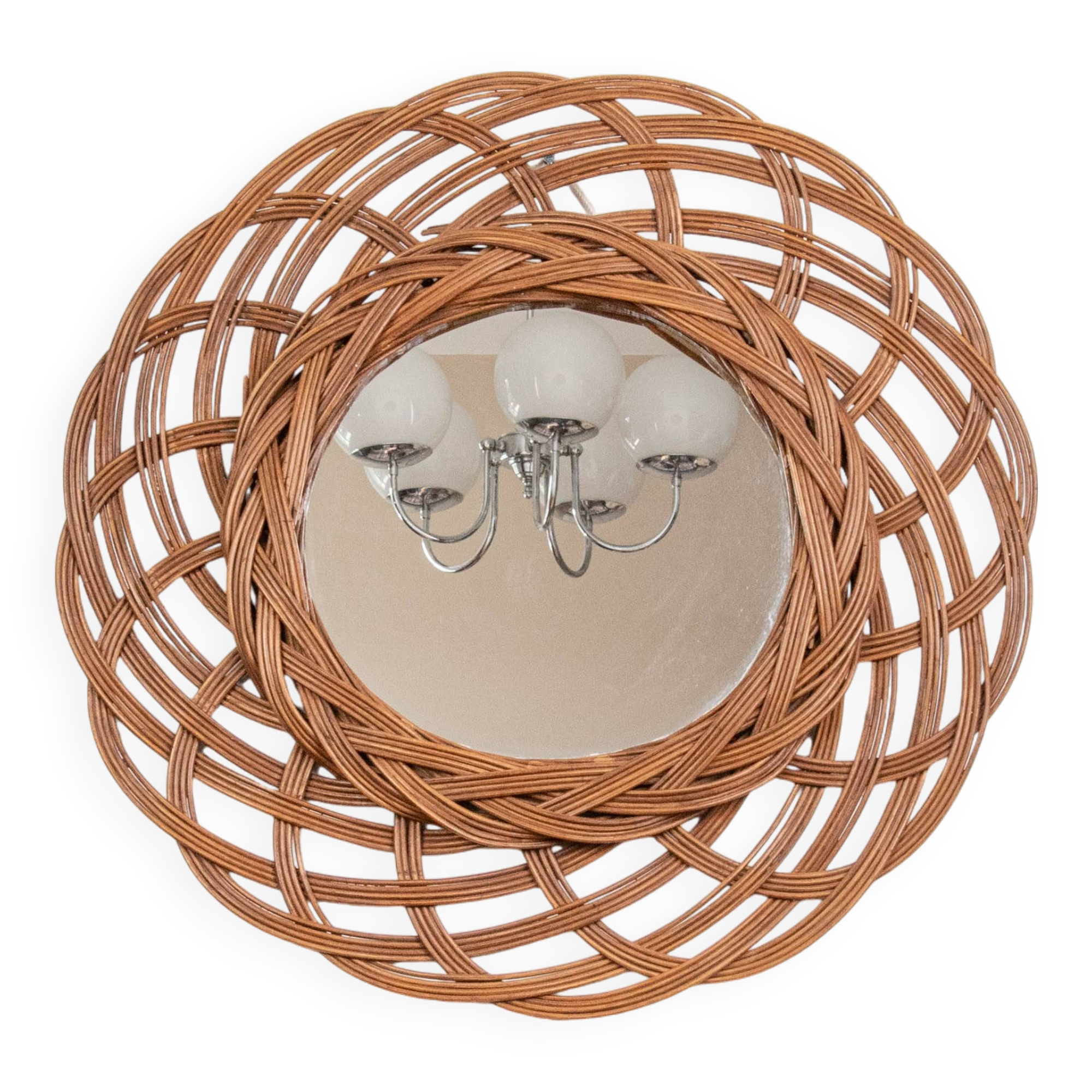 Wicker mirror
