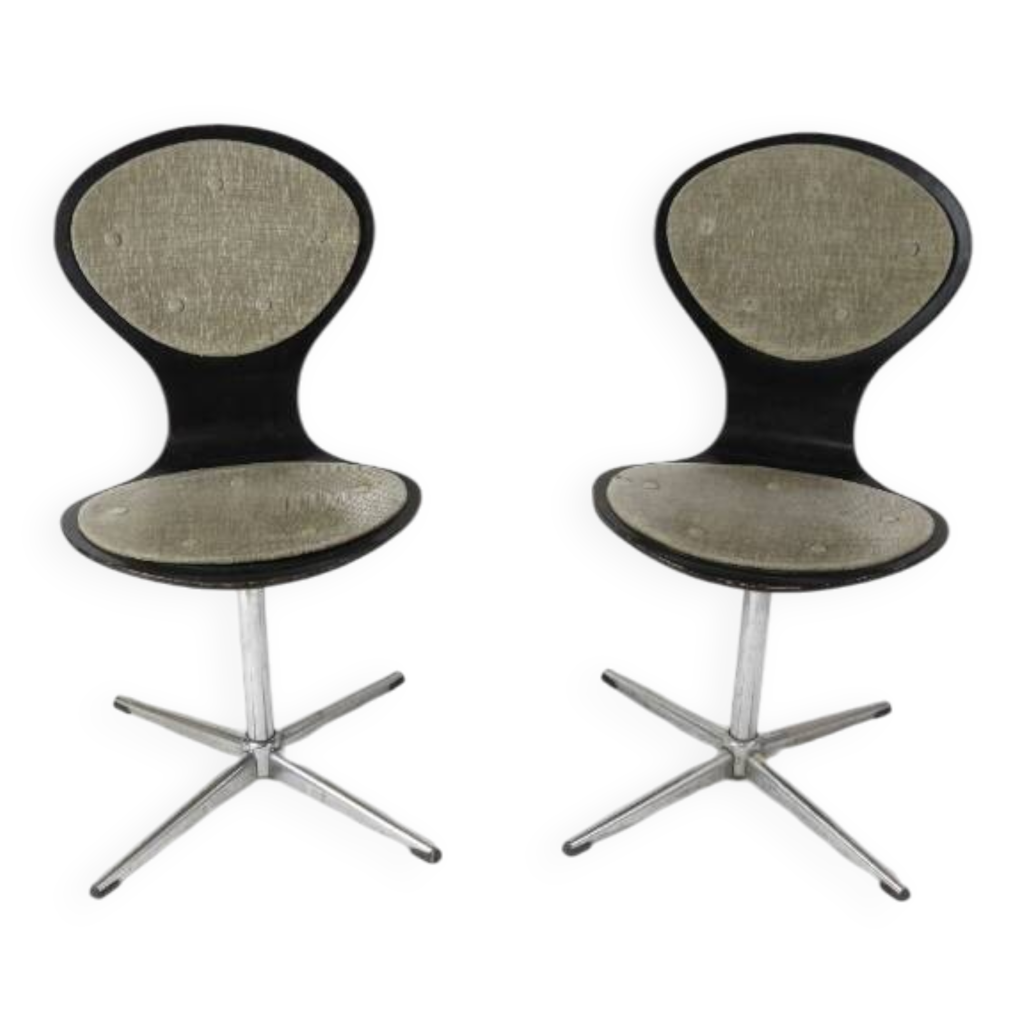 Elmar FLÖTOTTO (20th century). Pair of laminated wood chairs…