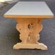 Renovated monastery farmhouse table in pine wood, 180cm, 20th century.
