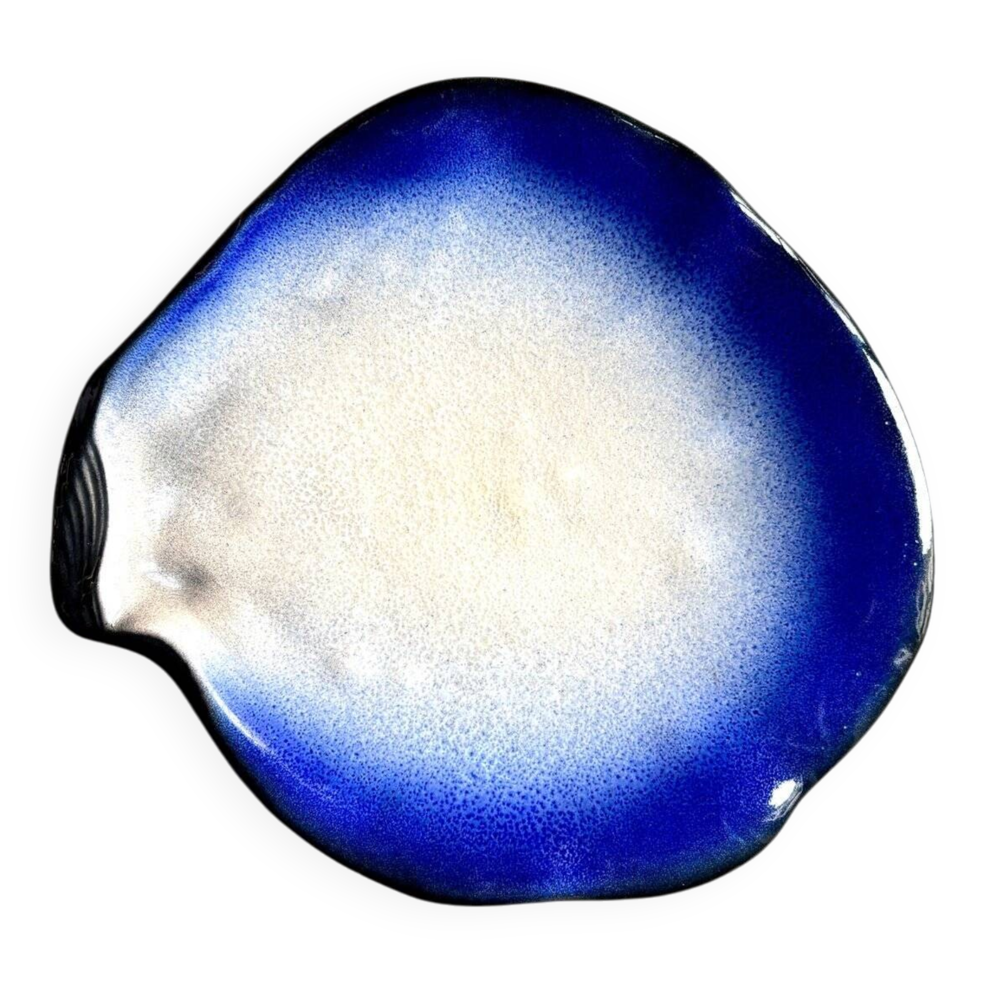 Flat plate in glazed ceramic by Poterie Pol Chambost