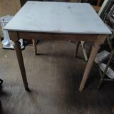 Table bois plateau patiné massif pieds Aéro-gommée dp 1122326