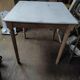 Table wood plate patinated solid feet Aero-gummed dp 1122326