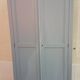 Grey blue Parisian wardrobe