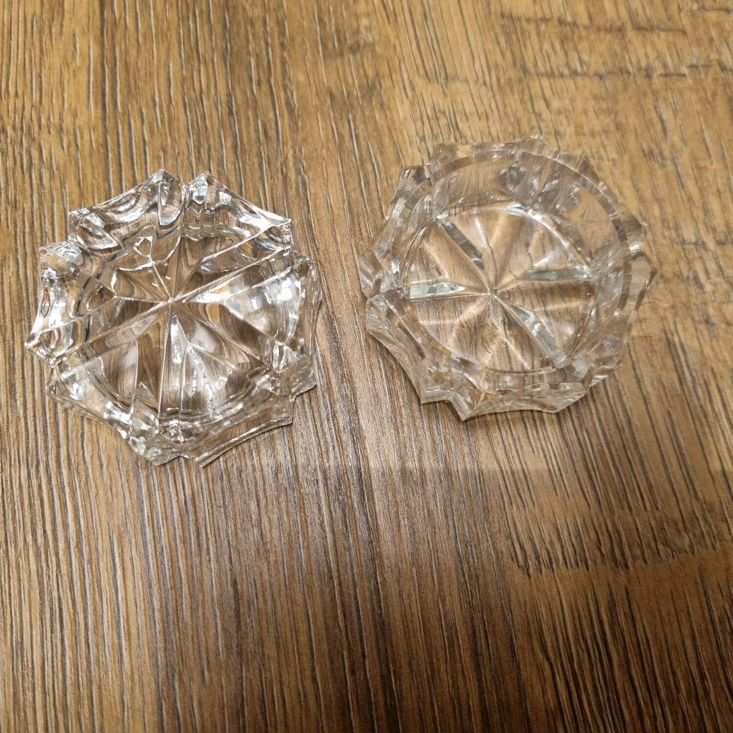 Vintage crystal salt cellars France