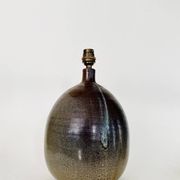 Pied de lampe en céramique et câble en tissu tressé
