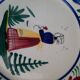 Large HB Quimper Plate Breton Decor Hand-Painted Vintage 27cm