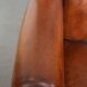 Wingback chair made of sheep leather with black piping in good condition