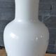 Chinese white earthenware lamp base with flower decoration