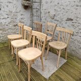 chaises bistrot anciennes sablées