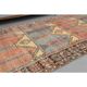 1970s Vintage Turkish Hand-Knotted Wool Cotton Orange Runner Rug 143x339