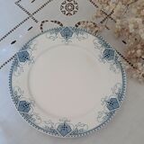 6 old flat plates mismatched iron earth