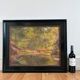Peinture à l'huile vintage originale paysage forestier