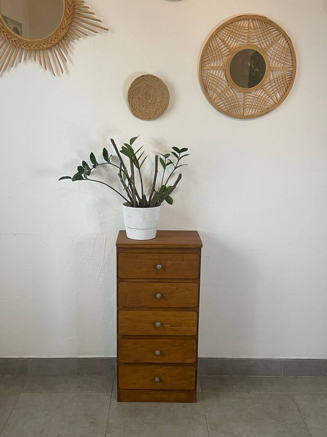 Oak chest of drawers, 1960s