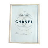 💄 Vintage Poster 50s - Advertising Print - CHANEL -30x40cm - With Frame '00147