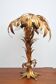 Gilded table lamp made of palm wood by Hans Kögl, 1970s