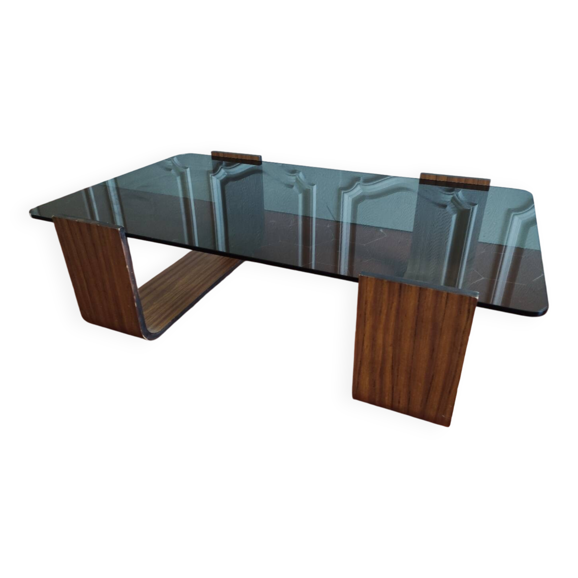 Roche Bobois 70 rosewood coffee table