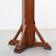 Art Deco oak pedestal with pierced brackets and cross base, Belgium 1920s