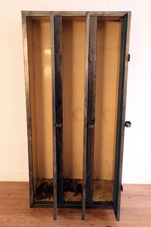Former locker room metal industrial 3 doors.
