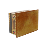 Jewelry box red velvet oriental 17cm