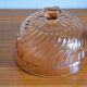 Cloche en verre rose