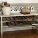 Old workbench, a piece of wooden and metal furniture.