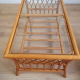Vintage rattan coffee table