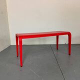 Italian Modern Red Side Bench Table Laleggera by Ricardo Blumer for Alias