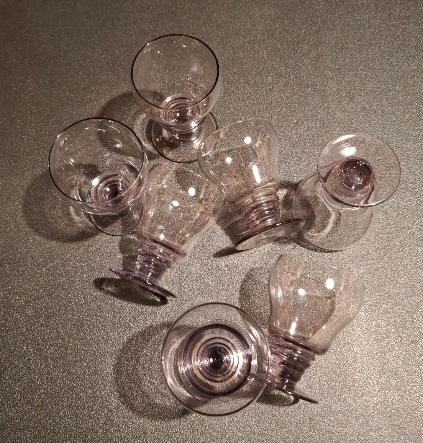 Set of 6 Art Deco aperitif glasses