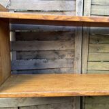 1960s solid oak wall shelf