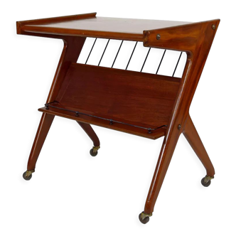 Teak Rolling Route, Mid-century Modern, Italy, circa 1950