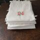 Set of 6 towels cotton i honeycomb fringes 1930 50